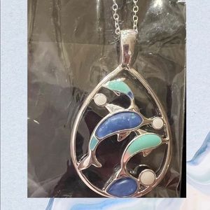“New” Dolphin Necklace on 18” Chain